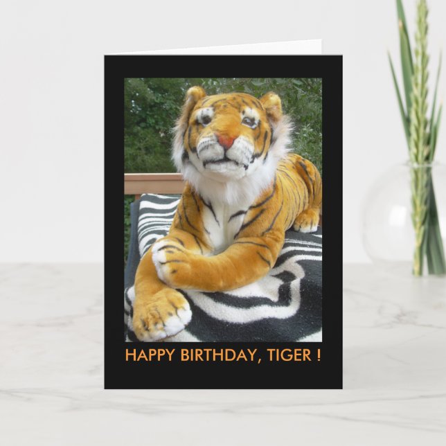 TARJETA DE CUMPLEAÑOS<TIGRE (Anverso)