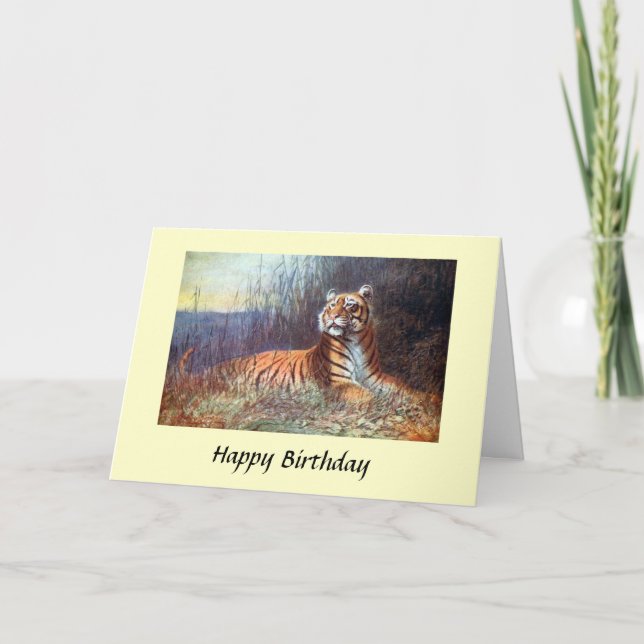 Tarjeta de cumpleaños - Tigre de Bengala (Anverso)