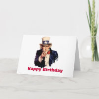 Tarjeta de cumpleaños Tío Sam Happy