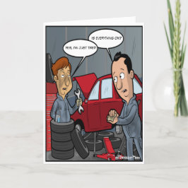 Tarjeta de cumpleaños Tired Punny