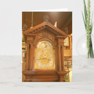 Tarjeta de cumpleaños "Tope del reloj de pie"