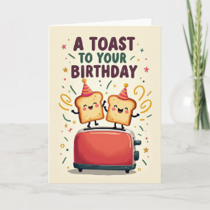 Tarjeta de cumpleaños tostada
