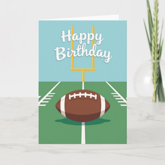 Tarjeta de cumpleaños Touchdown (Anverso)