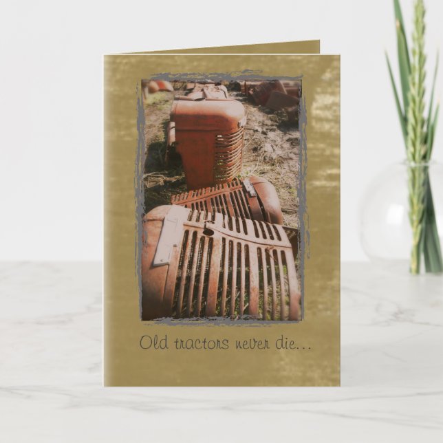Tarjeta de cumpleaños Tractor (Anverso)