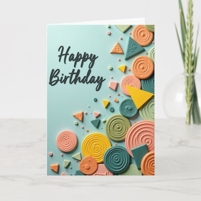 Tarjeta de cumpleaños Tranquil Aqua (Anverso)