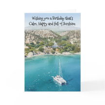 Tarjeta de cumpleaños tranquila, feliz y llena de 