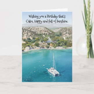 Tarjeta de cumpleaños tranquila, feliz y llena de