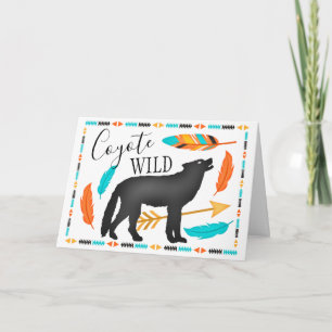 Tarjeta de cumpleaños tribal salvaje de los