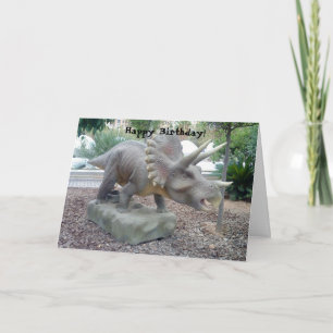 Tarjeta de cumpleaños Triceratops Dinosaur