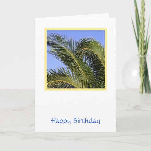 Tarjeta de cumpleaños tropical (Anverso)