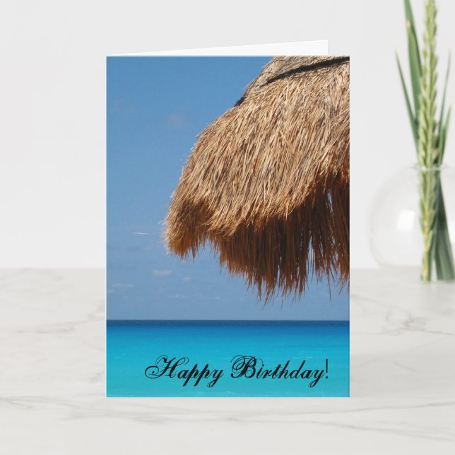 Tarjeta de cumpleaños tropical (Anverso)