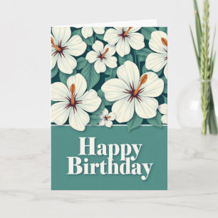Tarjeta de cumpleaños Tropical Bloom
