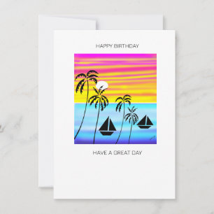 Tarjeta de cumpleaños Tropical Tropical Tropical S
