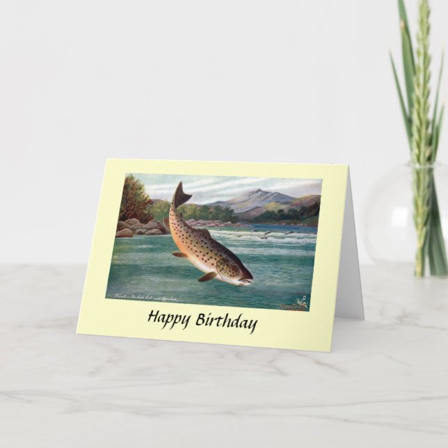 Tarjeta de cumpleaños - Trucha (Anverso)