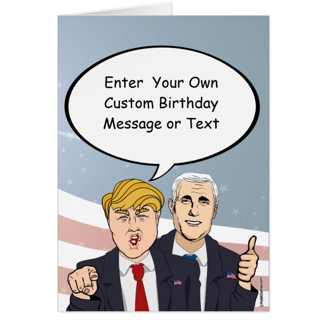 Tarjeta de cumpleaños Trump Pence - Personalizar t (Frente)