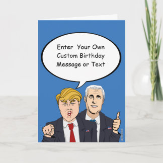Tarjeta de cumpleaños Trump Pence - Personalizar t