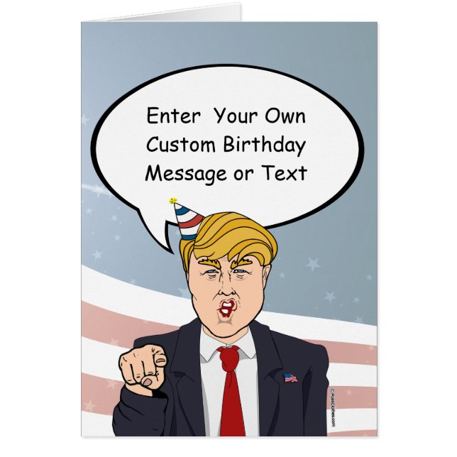 Tarjeta de cumpleaños Trump - Personalizar su mens (Frente)