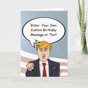 Tarjeta de cumpleaños Trump - Personalizar su mens
