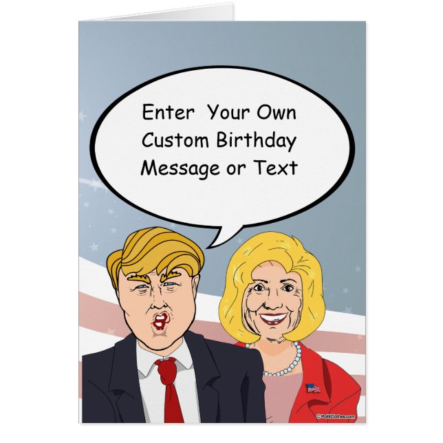 Tarjeta de cumpleaños Trump vs Trump - Personaliza (Frente)