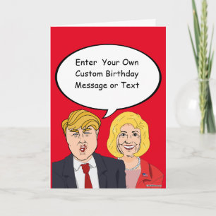 Tarjeta de cumpleaños Trump vs Trump - Personaliza