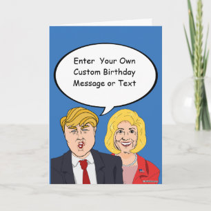 Tarjeta de cumpleaños Trump vs Trump - Personaliza