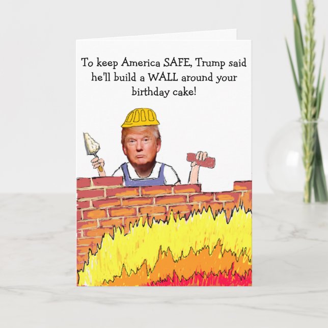 Tarjeta de cumpleaños Trump Wall (Anverso)