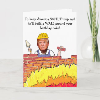 Tarjeta de cumpleaños Trump Wall
