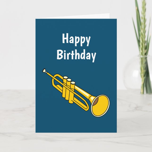 Tarjeta de cumpleaños Trumpet (Anverso)