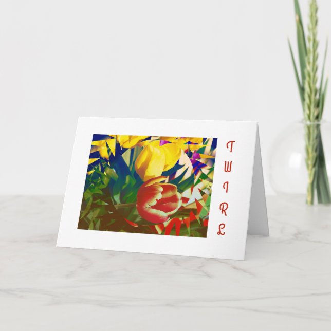 Tarjeta de cumpleaños Tulip (Anverso)