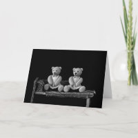 Tarjeta de cumpleaños Twin Teddy Bears