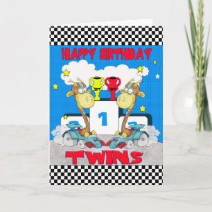 Tarjeta de cumpleaños Twins Giraffe - Giraffe de C
