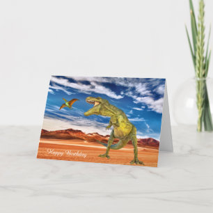 Tarjeta de cumpleaños Tyrannosaurus