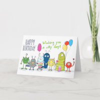 Tarjeta de Cumpleaños - ¡Un Día Silencioso! Fondo 