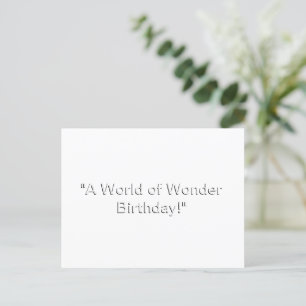 Tarjeta de Cumpleaños Un Mundo de Maravillas