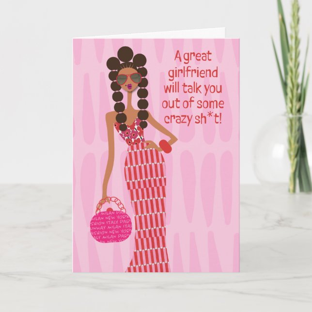 Tarjeta de cumpleaños - Una gran novia (Anverso)