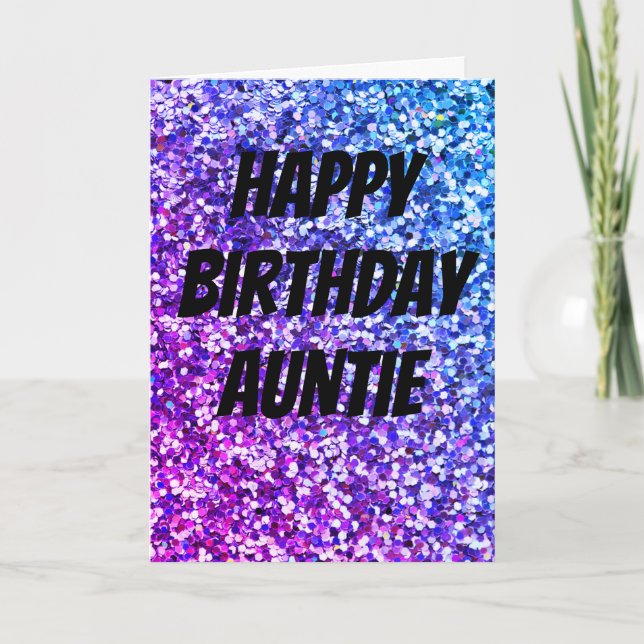 Tarjeta de cumpleaños única para las tías gordas (Anverso)