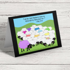 Tarjeta de cumpleaños única para ovejas