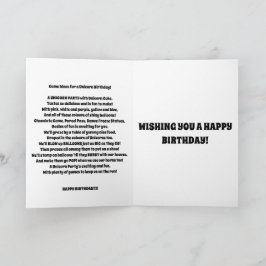 Tarjeta de cumpleaños UNICORN para niños divertido