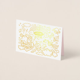 Tarjeta de cumpleaños Unicornio y Pony