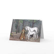 Tarjeta de cumpleaños - Unicornios y Hadas