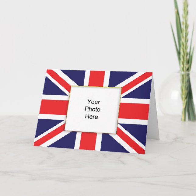 Tarjeta de cumpleaños Union Jack Photo (Anverso)