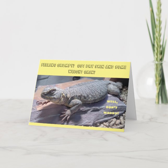 Tarjeta de cumpleaños Uromastyx Reptile Lizard (Anverso)