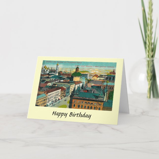 Tarjeta de cumpleaños - Varsovia, Polonia (Anverso)