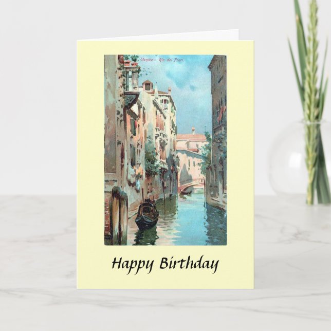 Tarjeta de cumpleaños - Venecia, Italia (Anverso)