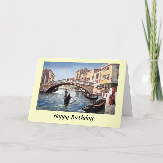 Tarjeta de cumpleaños - Venecia, Italia (Anverso)