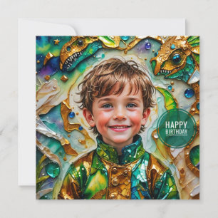 TARJETA DE CUMPLEAÑOS ~ Ventilador de dinosaurios
