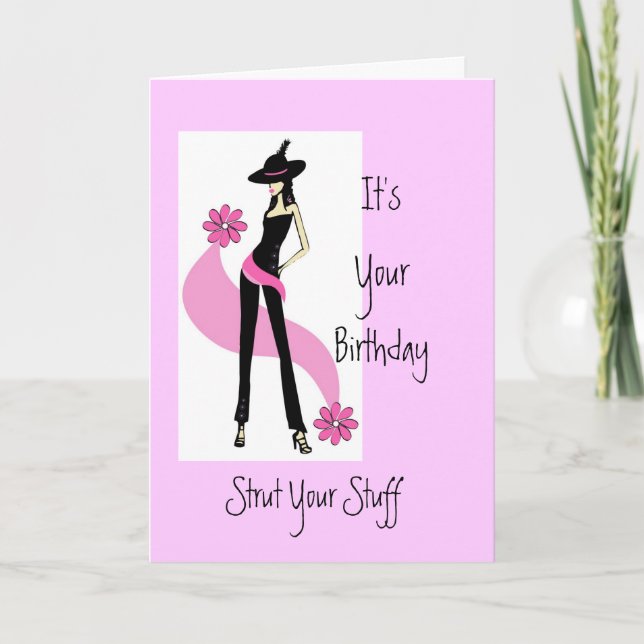 Tarjeta de cumpleaños verdadera diva babyboomer pa (Anverso)