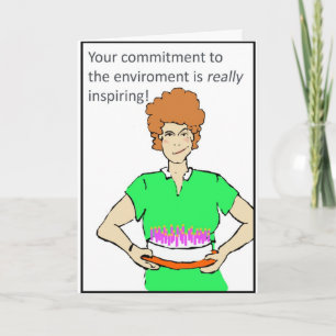 Tarjeta de cumpleaños verde de la sonrisa boba