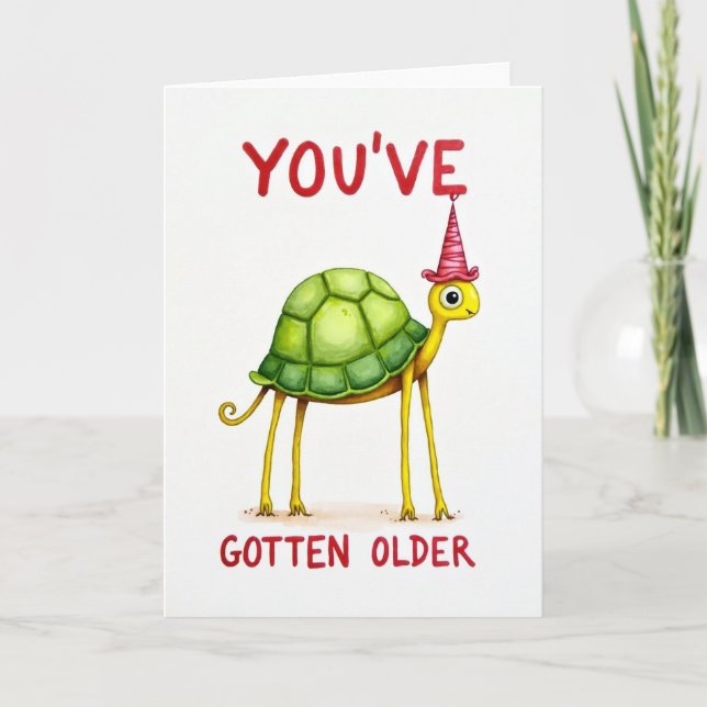 Tarjeta de cumpleaños verde encantadora (Anverso)