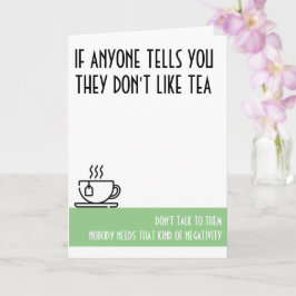 Tarjeta de cumpleaños verde estándar de Tea Lover